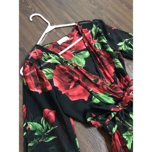 Roses Sheer Maxi Dress